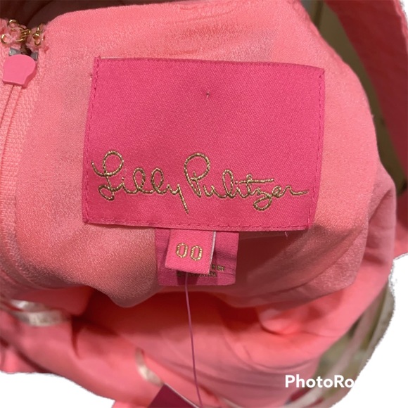NWT Lilly Pulitzer Ena Stretch Shift Capri Coral - Size 00 - Picture 8 of 10